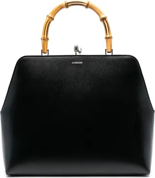 Bamboo-Handle Tote Bag