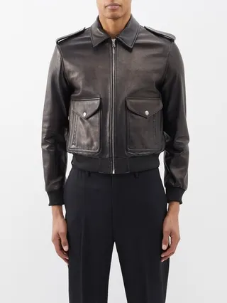Burton Flap-pocket Leather Jacket
