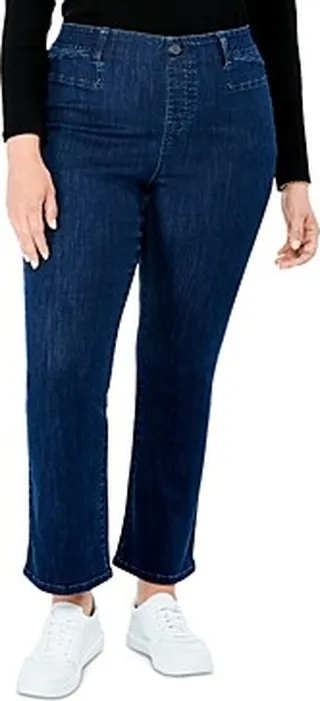 Nic+Zoe Plus All Day High Rise Ankle Demi Bootcut Jeans in Atlas