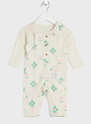 Kids 2 Piece Floral Romper