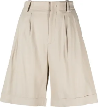 High-Waist Pleated Shorts