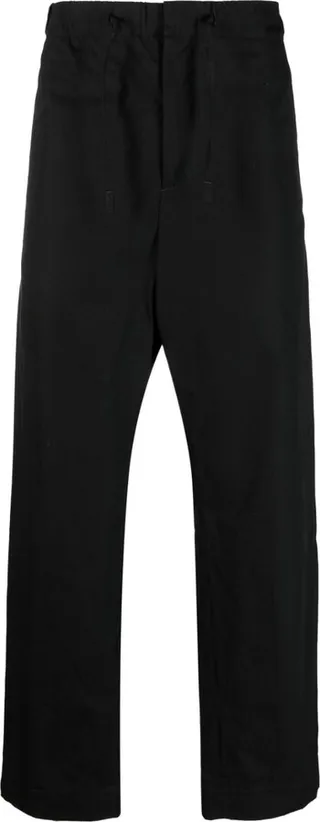 Drawstring Wide-Leg Trousers