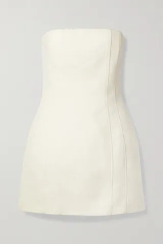 A.L.C. - Elsie Strapless Linen And Cotton-blend Mini Dress - Ecru