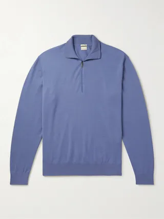 Danny Cashmere Half-Zip Sweater