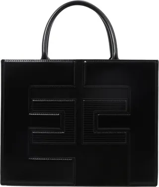 Elisabetta Franchi Logo Embossed Medium Tote Bag