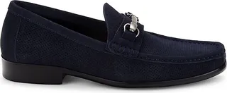 Dominic-2 Perforated Suede Loafers