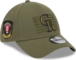Men's New Era Green Colorado Rockies 2023 Armed Forces Day 39THIRTY Flex Hat
