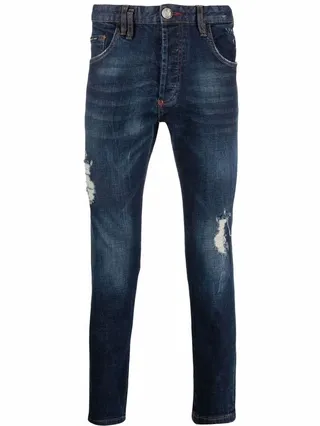 Distressed Slim Fit Jeans