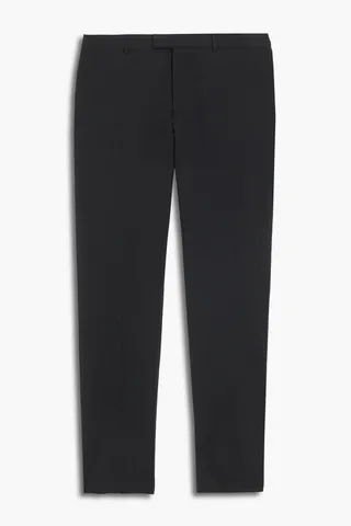 Tapered wool pants
