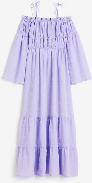 Off-the-shoulder Tiered Maxi Dress