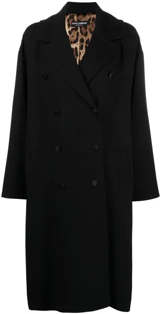 Double-Breasted Virgin Wool-Blend Coat
