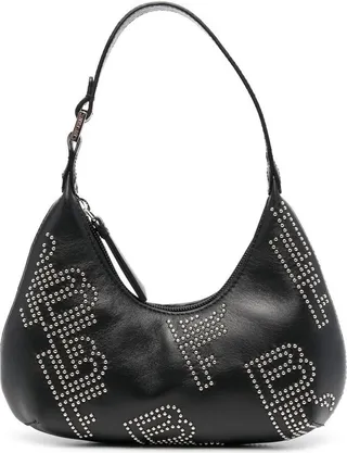 Stud-Embellished Leather Tote Bag