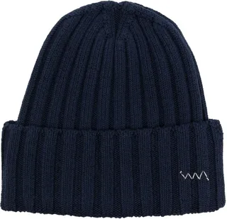 Ribbed-Knit Embroidered Beanie