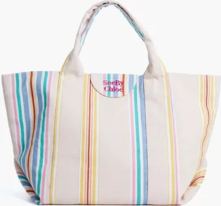 Multicolor Stripes Laetizia Large Tote