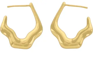 14K Gold Plated Twist Hoop Earrings
