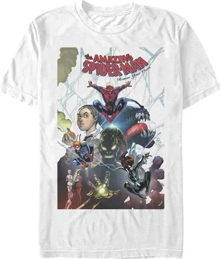 Men's Marvel Spider-Man Renew Your Vow Poster T-Shirt - White - Medium