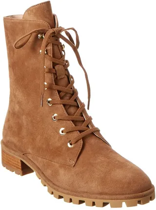 Stuart Weitzman Laine Suede Combat Boot
