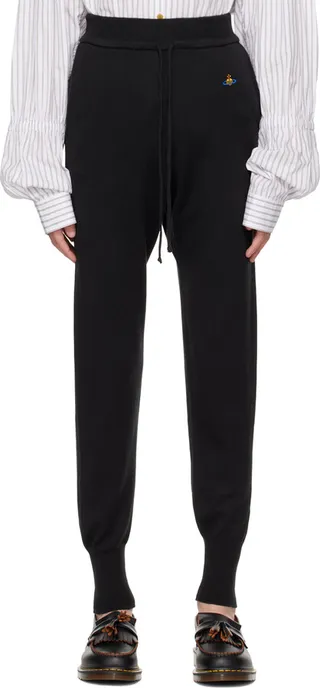Vivienne Westwood Black Embroidered Sweatpants