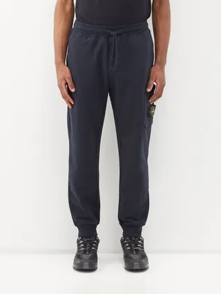 Cargo-pocket Cotton-fleece Track Pants