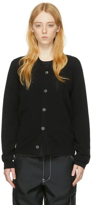 Comme des Garçons Shirt Black Lambswool Cardigan