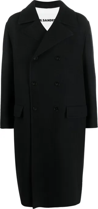 Double-Breasted Virgin Wool Coat
