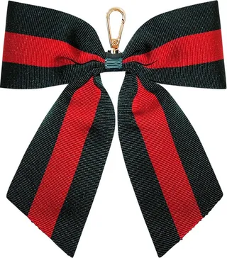 Johnny Loves Rosie - Emerald Stripe Eloise Bow Keyring