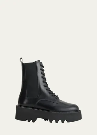 Pesaro Calfskin Gored Combat Booties