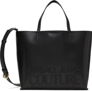 Versace Jeans Couture Black Institutional Logo Tote