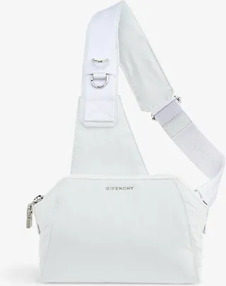 Mens White Antigona Woven Cross-body bag