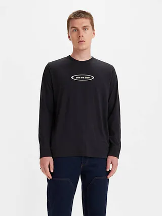Levi's Relaxed Fit Long Sleeve Graphic T-Shirt - Men's - Hot Fudge