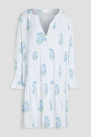 Floral-print jersey mini dress