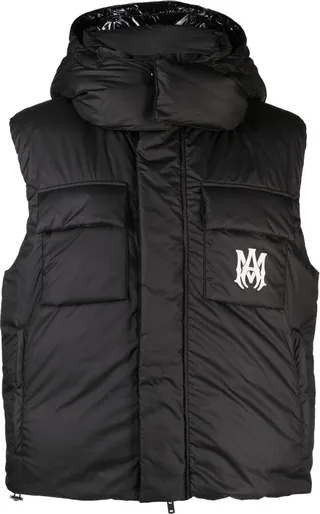 Monogram Print Padded Gilet