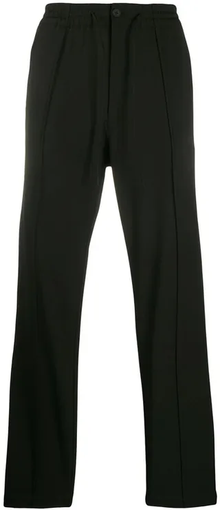 Plain Straight-Leg Trousers