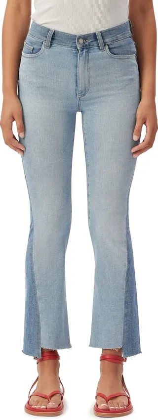 Bridget Instasculpt Asymmetric Raw Hem Ankle Bootcut Jeans