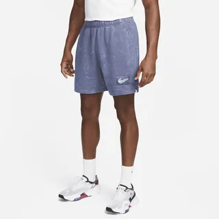 Nike Men's Dri-FIT Fleece Fitness Shorts in Blue