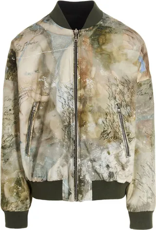 'pastel Print' Bomber Jacket