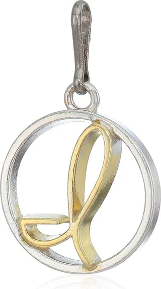 Alex and Ani Women's Initial I Two Tone Charm Sterling Silver