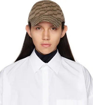 Balenciaga Brown BB Monogram Cap