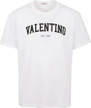 Valentino Logo Printed Crewneck T-Shirt