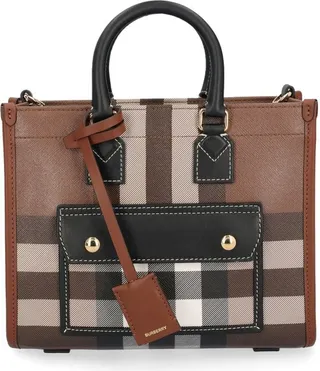 Burberry Mini Check Freya Tote Bag