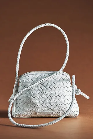 Loeffler Randall Marybeth Mini Woven Crossbody Bag White