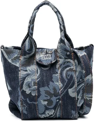 mini Laetizia denim tote bag