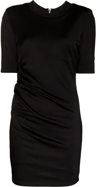 Round-Neck Short-Sleeve Mini Dress