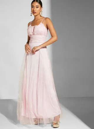 Shimmer Plunge Dress