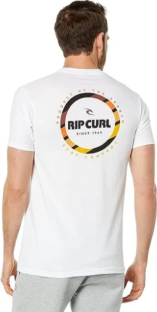 Rip Curl Surf Revival Free Short Sleeve Tee (White) Men's Clothing
