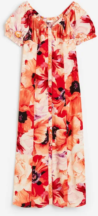 Crêped Off-the-shoulder Dress