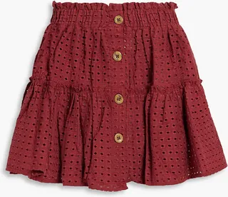 Nellie broderie anglaise cotton mini skirt