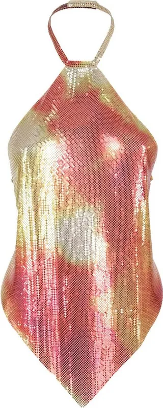 Paco Rabanne Iconic Halter Mesh Top