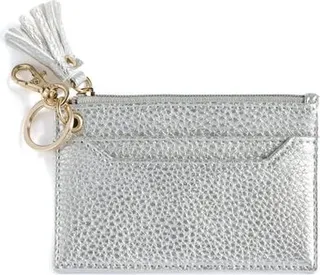 Shiraleah Gigi Card Case with Key Chain - Silver