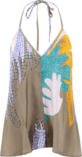 Viscose halter-neck top